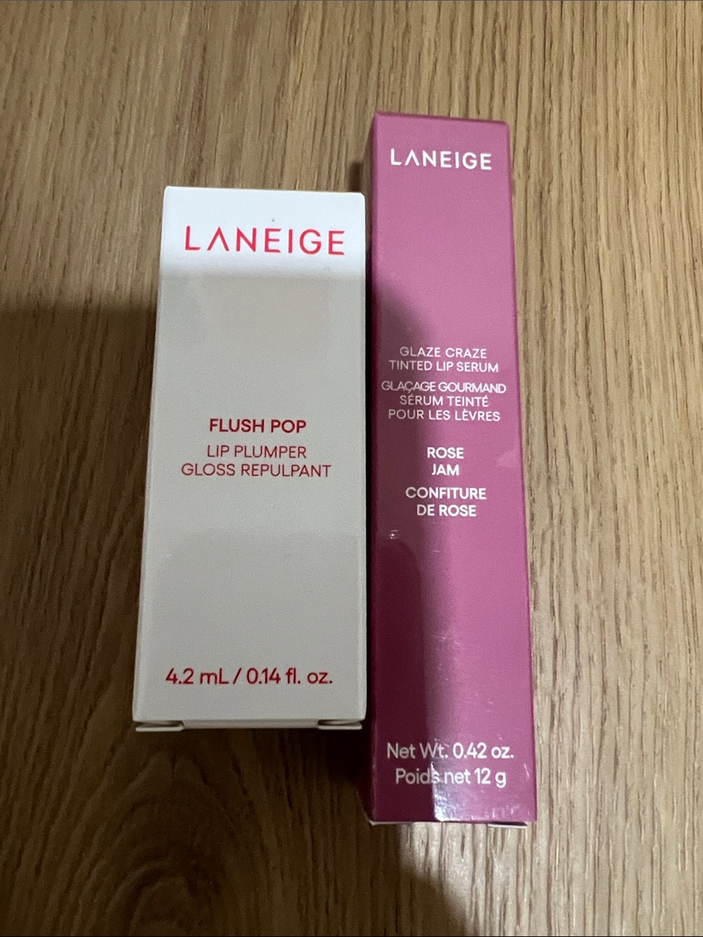 LANEIGE Flush Plumping Gloss and Glaze Craze Tinted Lip Duo - Rose Jam